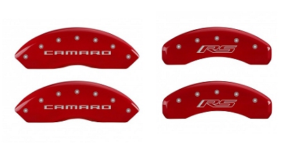 2016-2023 Camaro MGP Caliper Covers Red w/Camaro and RS Logos